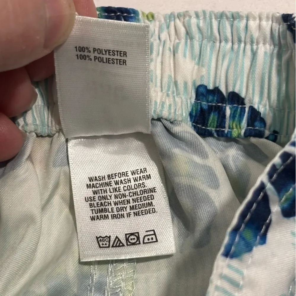 Carter’s Infant Boys Blue Tropical Floral Swim Shorts Trunks 9 Months Hawaiian